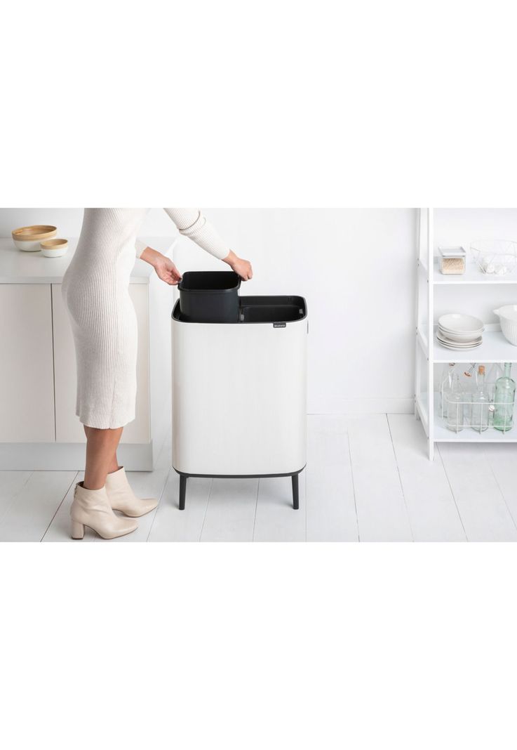 Basurero Bo Touch Hi 2 x 30 Lt White-3