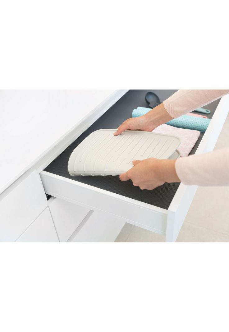 Bandeja secaplatos de silicona SinkSide Light Grey-2