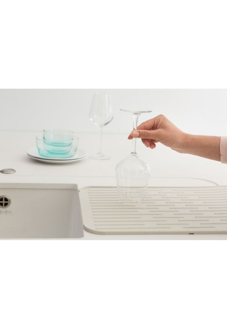 Bandeja secaplatos de silicona SinkSide Light Grey-3