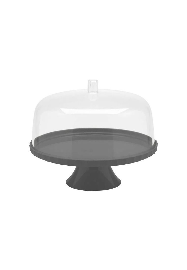 Porta torta con pedestal Gris 30 cm-0