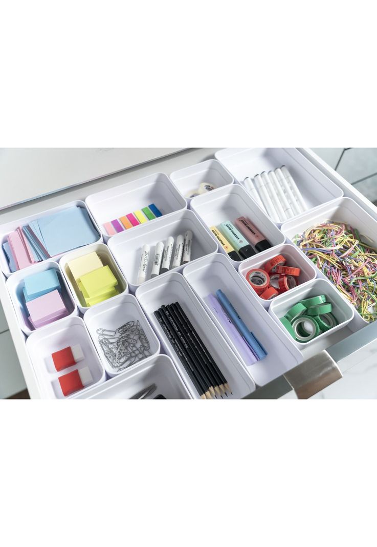 Conjunto Organizadores Cajones Logic Blanco-1