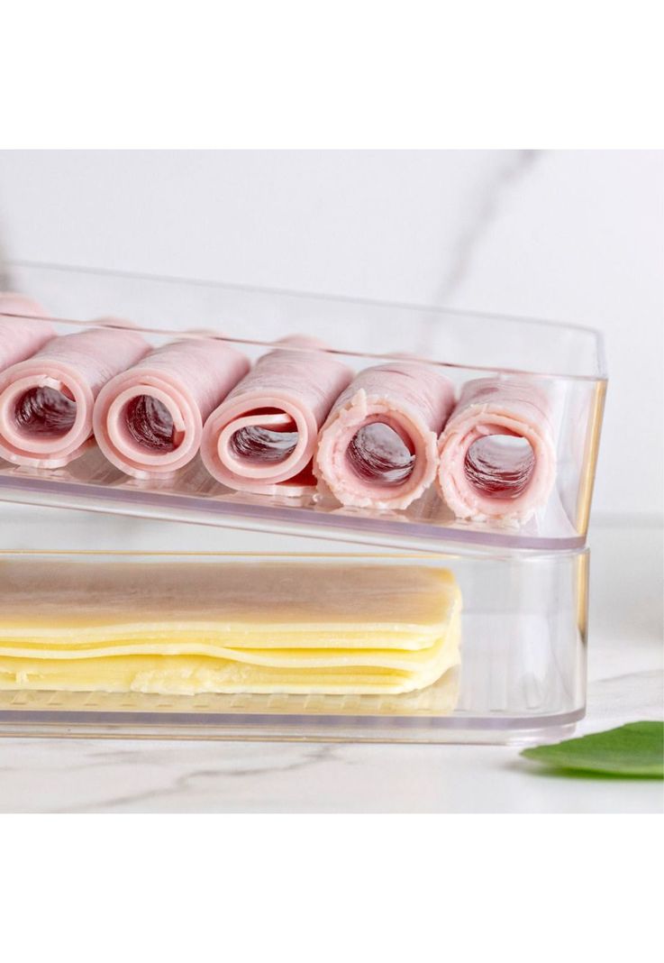 Contenedor Jamón/Queso Doble Clear Transparente-2
