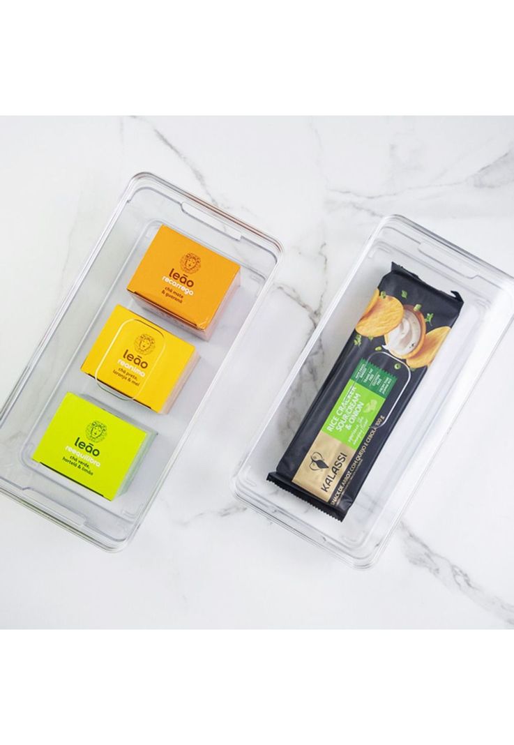 Organizador de Despensa con Tapa Clear 30 x 15 x 7 cm-2
