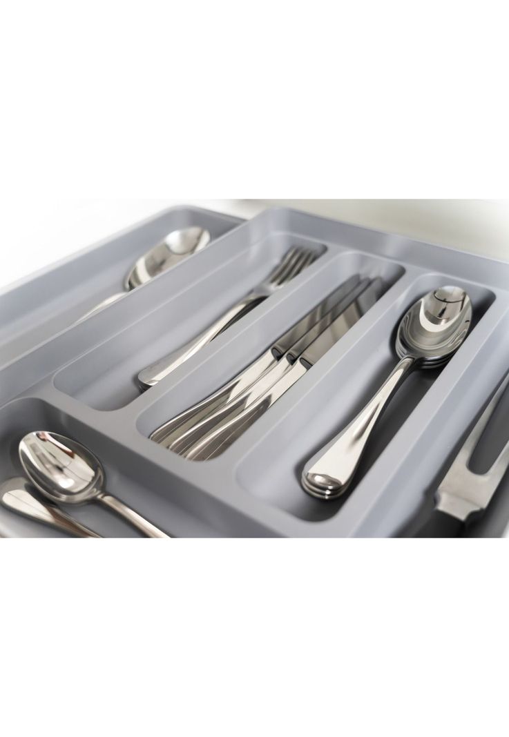 Organizador Cubiertos Extensibles Logic Gris-1