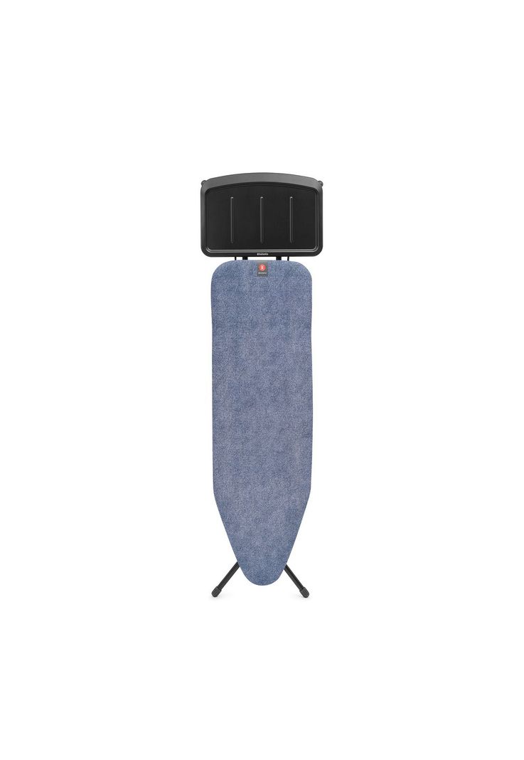 Tabla de planchar B, 124x38 cm, soporte sólido unidad de vapor - Denim Blue-0