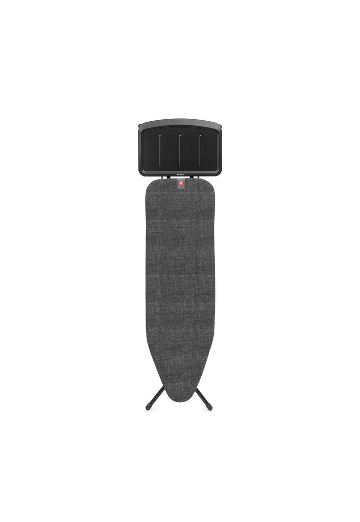 Tabla de planchar B, 124x38 cm, soporte sólido unidad de vapor - Denim Black-0