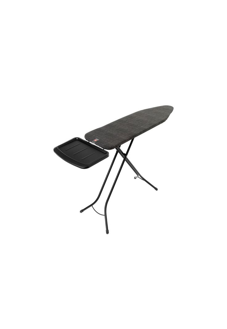 Tabla de planchar B, 124x38 cm, soporte sólido unidad de vapor - Denim Black-1