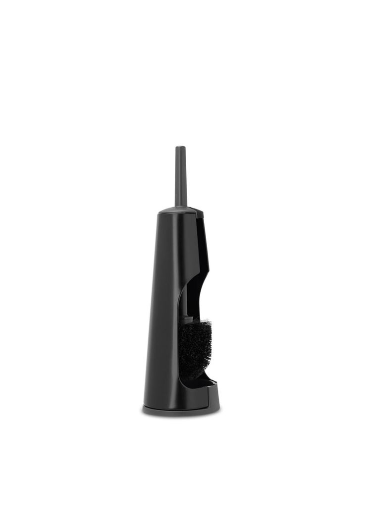 Escobilla de baño con soporte ReNew Matt Black-1