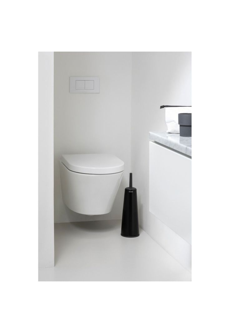 Escobilla de baño con soporte ReNew Matt Black-5