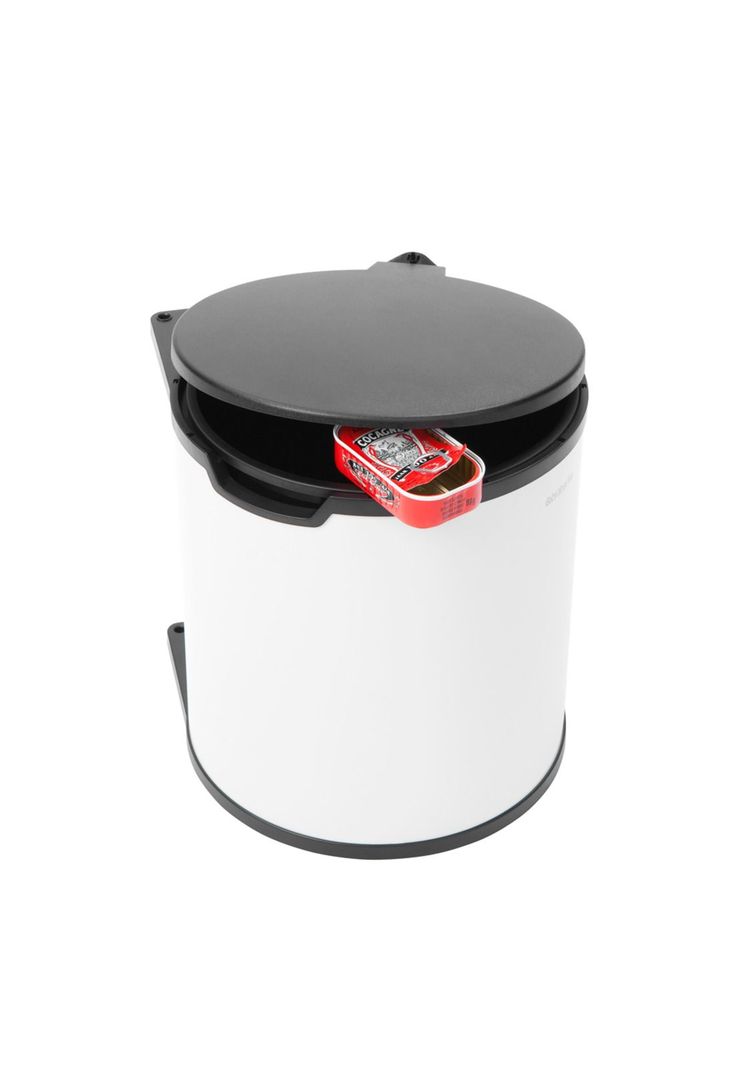 Basurero con soporte para puerta 15 Lt White-2