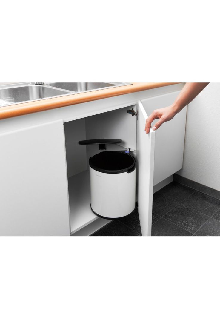 Basurero con soporte para puerta 15 Lt White-3