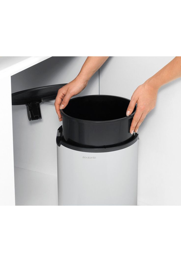 Basurero con soporte para puerta 15 Lt White-4