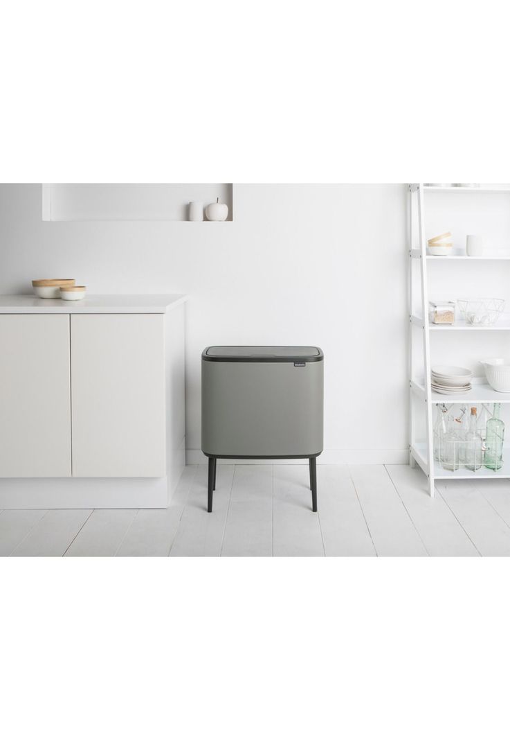 Basurero Bo Touch 36 Lt Mineral Concrete Grey-5