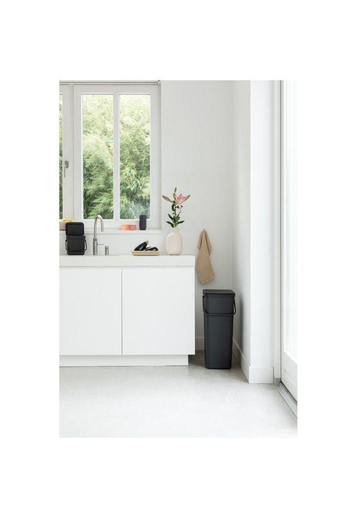 Basurero Reciclaje Sort & Go 40 Lt Grey-4