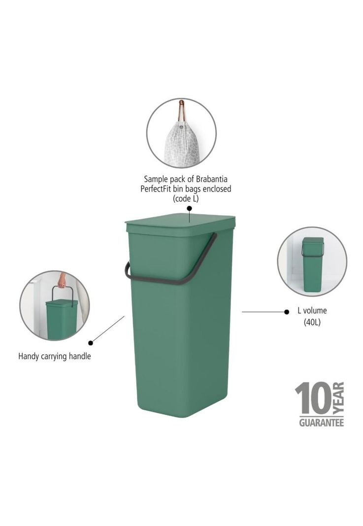 Basurero Reciclaje Sort & Go 40 Lt Fir Green-6