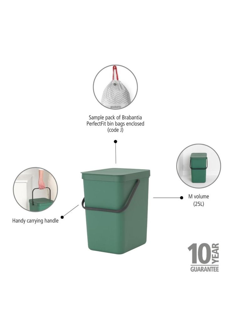 Basurero Sort & Go 25 Lt Fir Green-7