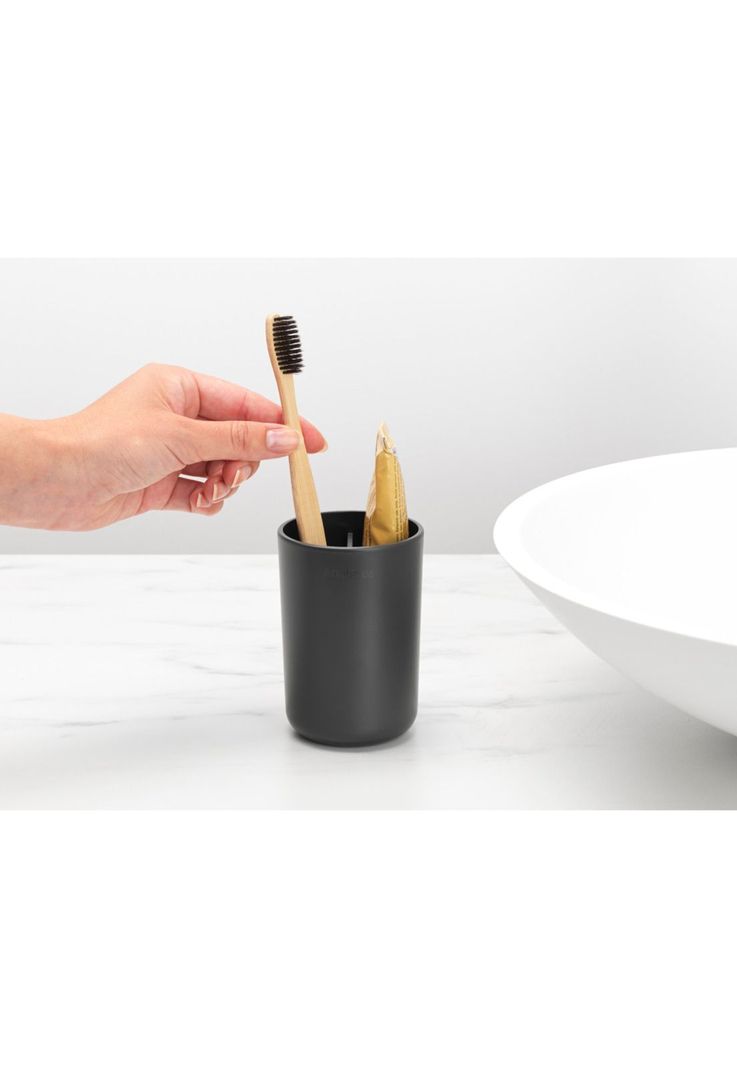 Vaso para cepillos de dientes ReNew Dark Grey-3