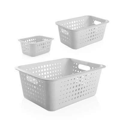 Conjunto de Cestas Organizadoras Blanco-0