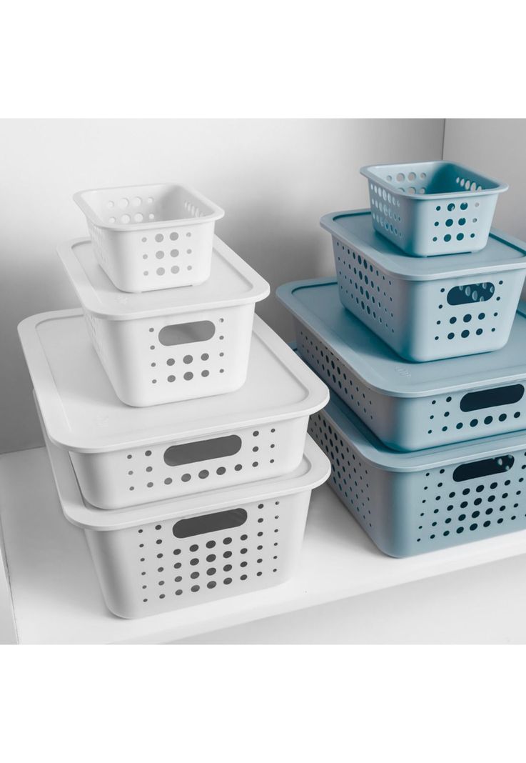 Conjunto de Cestas Organizadoras Gris-1