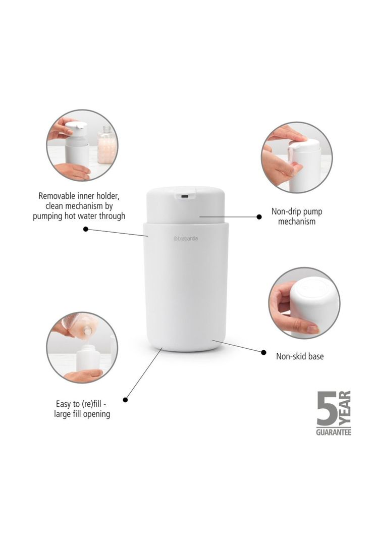 Dispensador de jabón ReNew White-5