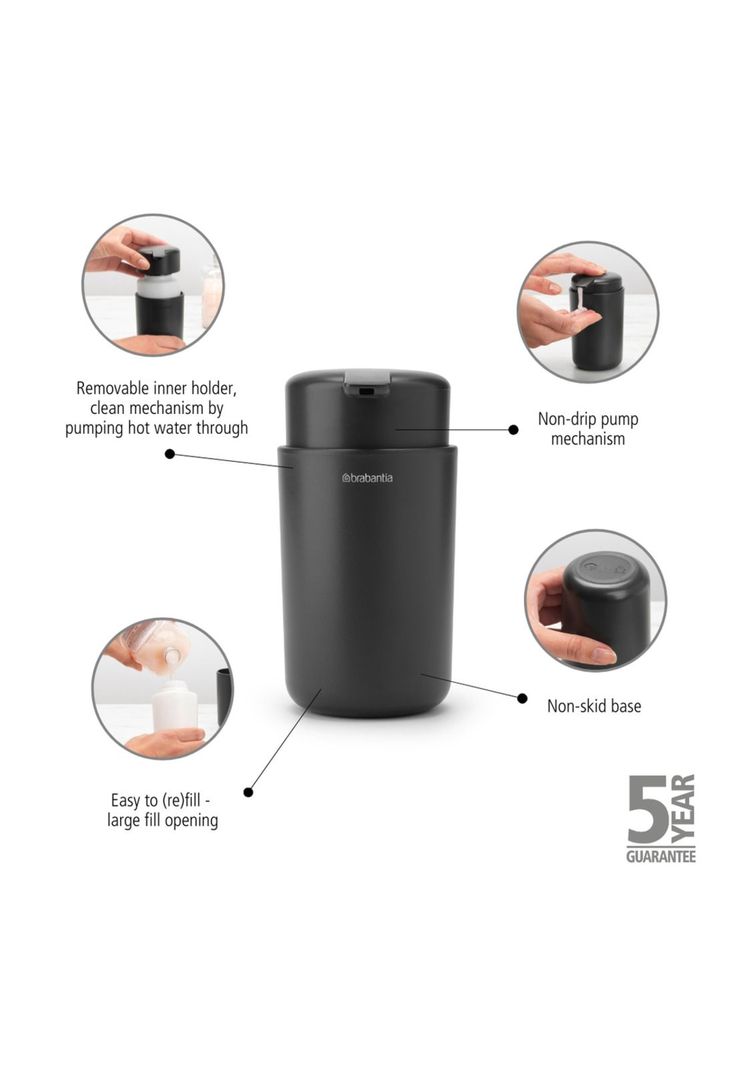 Dispensador de jabón ReNew Dark Grey-5