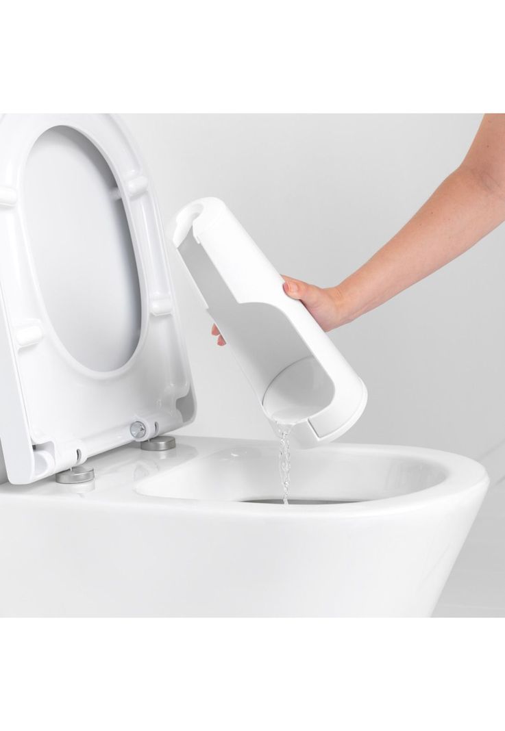 Escobilla de baño con soporte ReNew White-4