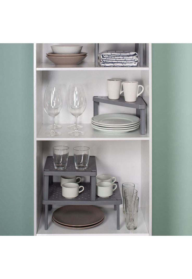 Organizador de Estante Rectangular Level Gris-2