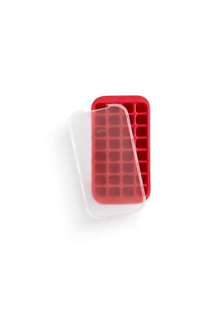 Cubetera con tapa industrial Roja
