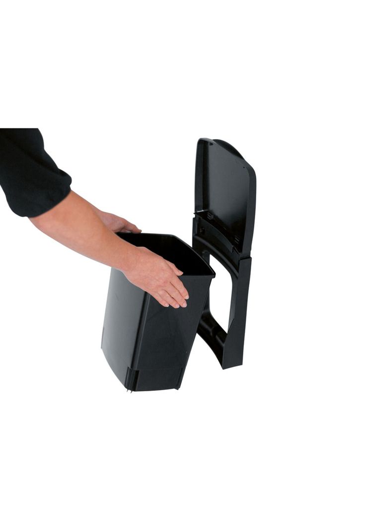 Basurero con soporte para puerta 10 Lt Black-3