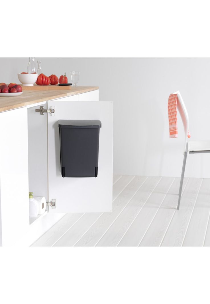 Basurero con soporte para puerta 10 Lt Black-5