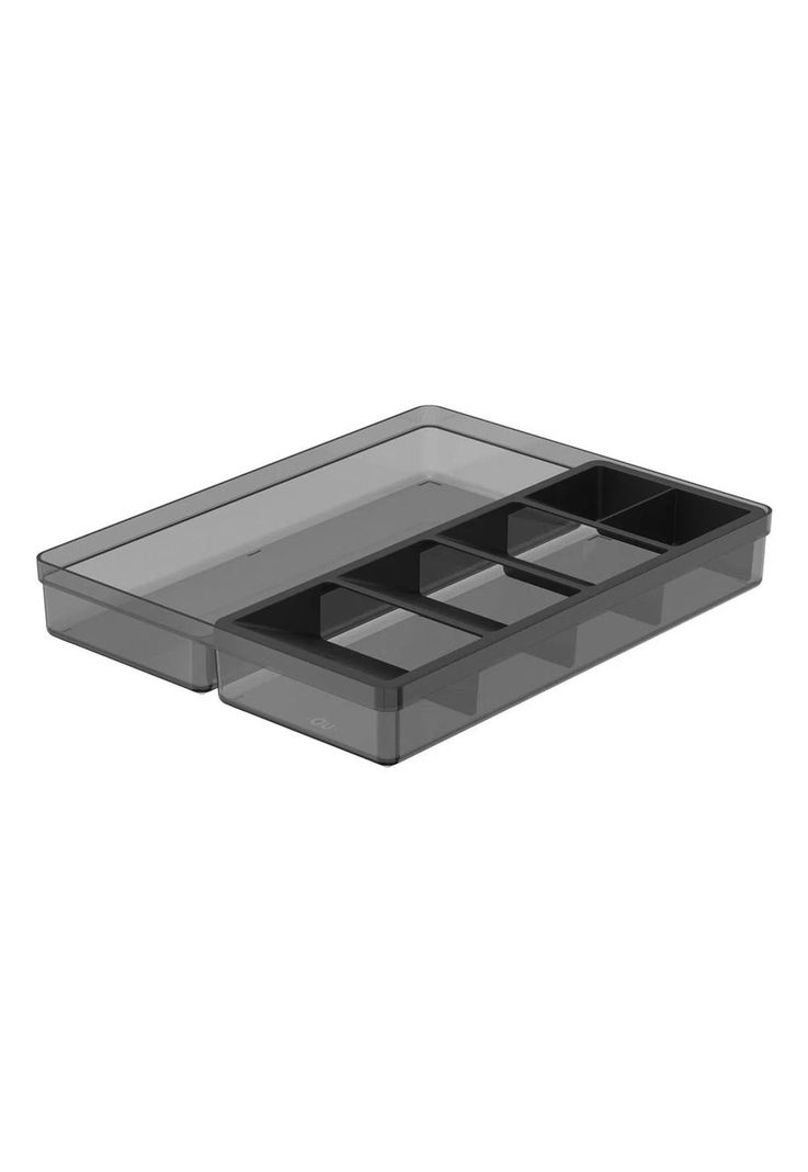  Organizador de Utensilios y Cubiertos Clear Negro-0