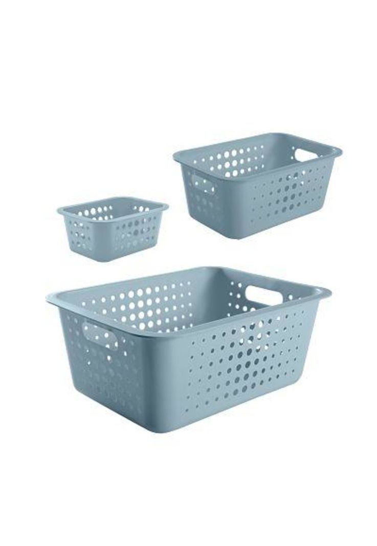 Conjunto de Cestas Organizadoras Celeste-0