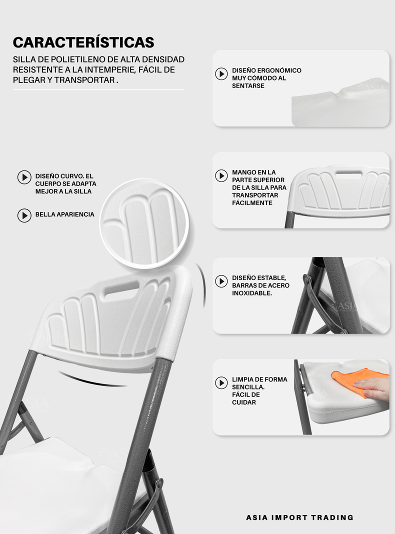 Silla Blanca Plegable-2