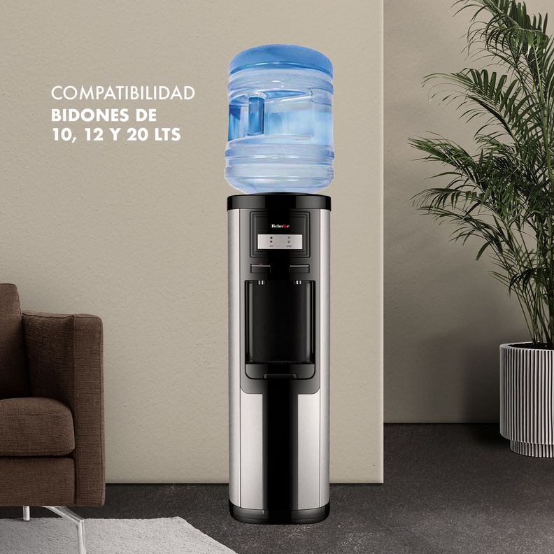 Dispensador de pedestal agua fría y caliente inox-2