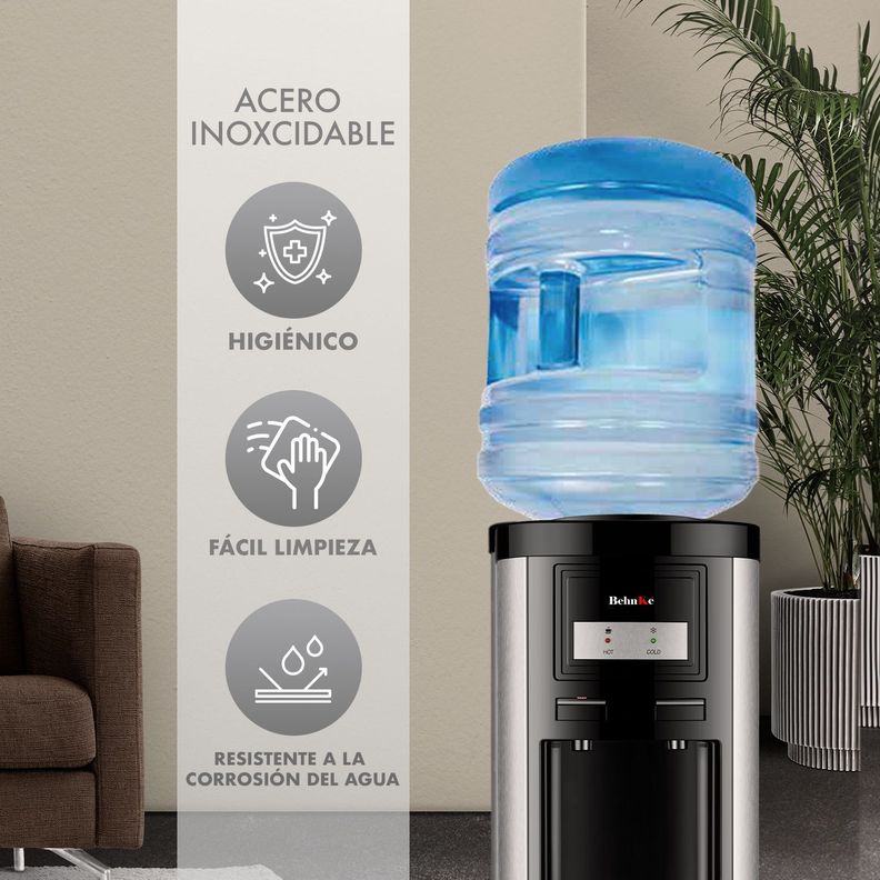 Dispensador de pedestal agua fría y caliente inox-6