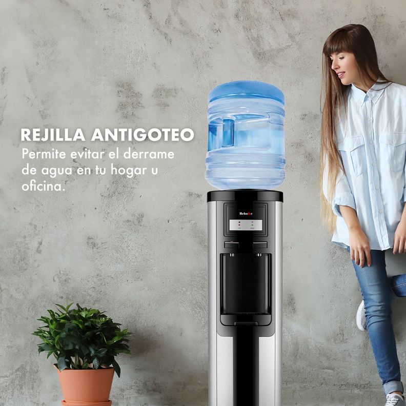 Dispensador de pedestal agua fría y caliente inox-5