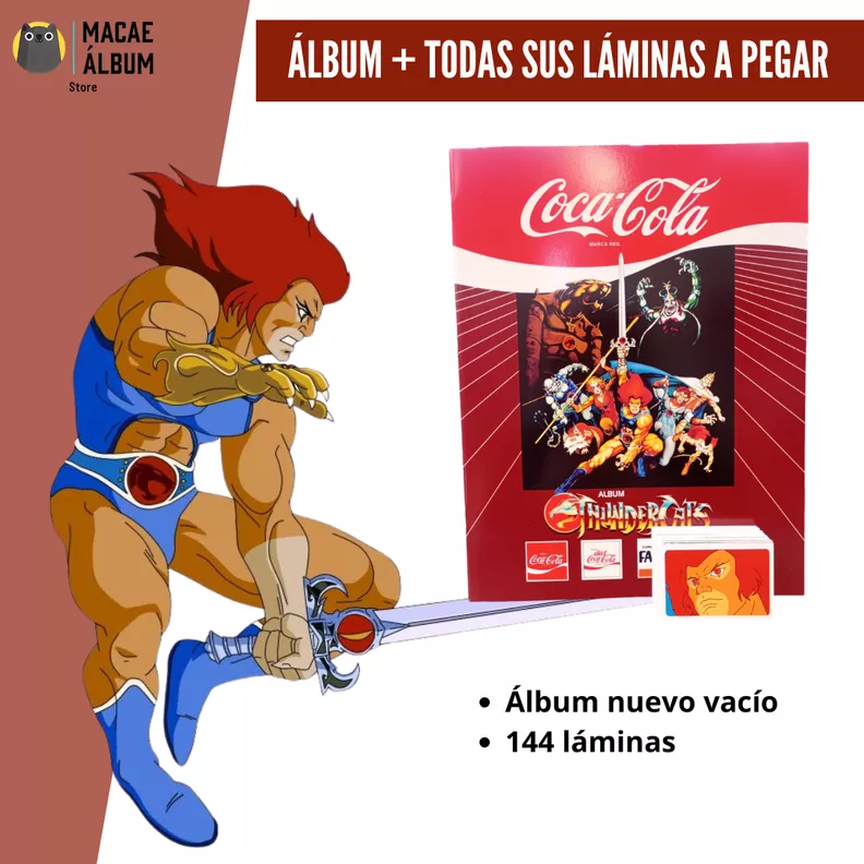 Album Thundercats (rmst 86 -cocacola) + TODAS SUS LAMINAS A PEGAR