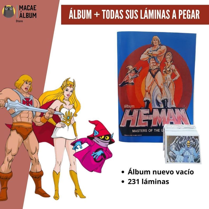 Album He Man (rmst 83') + TODAS SUS LAMINAS A PEGAR