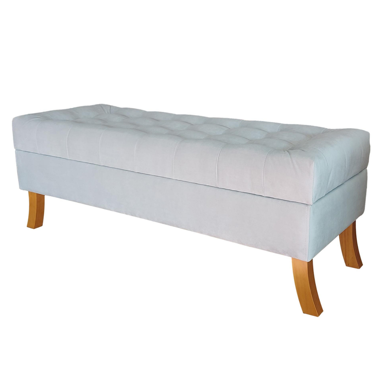 Banqueta Baúl Portofino Color Gris Perla-3