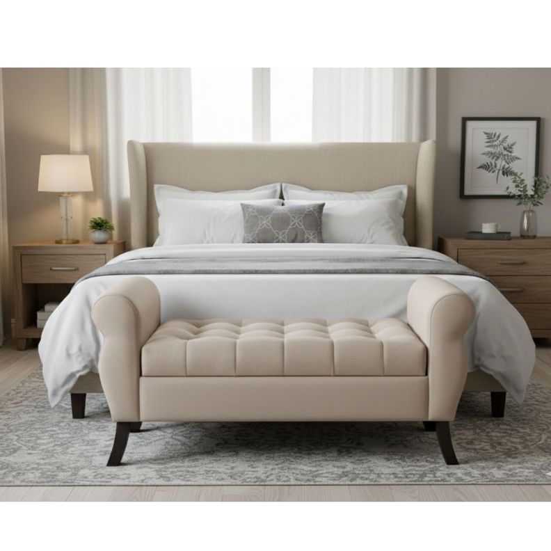 Banqueta Baul Diva  Beige