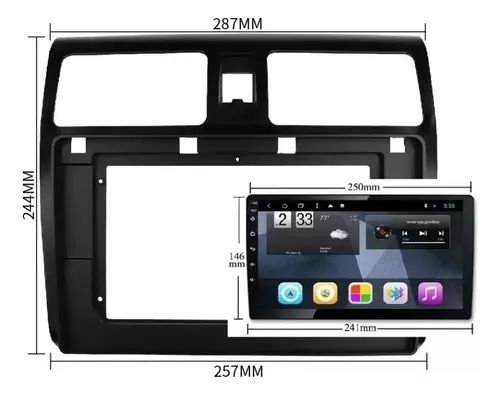 Bisel Suzuki Swift 10 Pulgadas 2006-2012 Adaptador Radio-3