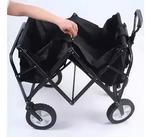 Carrito Para Compras Plegable Ideal Para El Camping Pro Max Color Negro-4