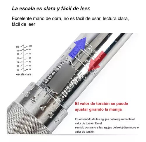 Torquímetro De Trueno Llave De Torque 3/8 19-110nm-2