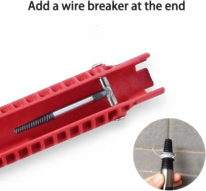 Llave Para Apretar El Tubo Del Fregadero, Cambiar Los Grifos Color Rojo-2