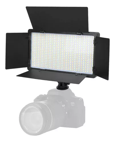 Kit Profesional Luz Relleno Con Trípode Reflector Pro 600led Estructura Negro Luz Blanco Frío-2