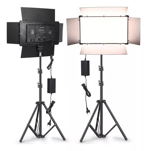 Kit Profesional Luz Relleno Con Trípode Reflector Pro 600led Estructura Negro Luz Blanco Frío-3