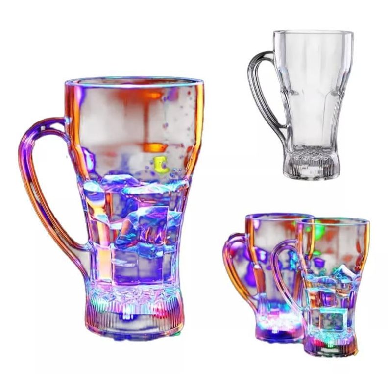Vaso Luminosos Led Tazón Copete Luces Colores Cotillon-0