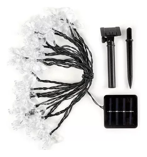 Pack X3 Guirnalda Mariposa Solar Led 5mt Exterior E Interior-0