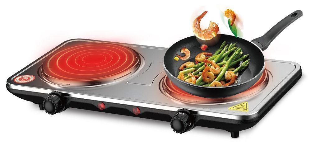 Cocina Eléctrica Portátil 2 Platos Encimera De 2000w Sokany Color Negro-2