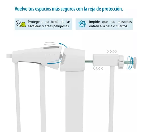 Puerta Seguridad Para Bebes Y Mascotas Expandible Reja-3